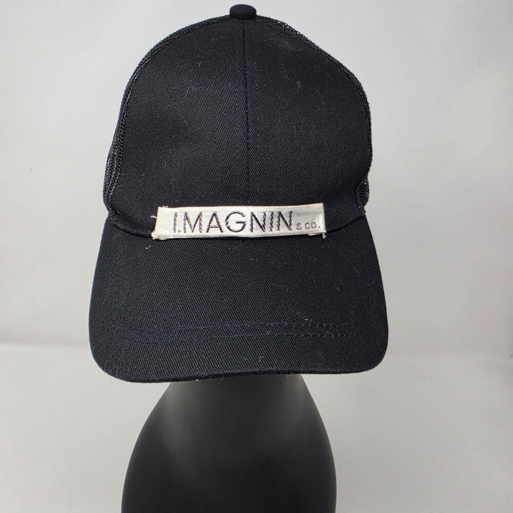 I. Magnin & Co Logo Trucker Cap  Black Vintage (WA044)